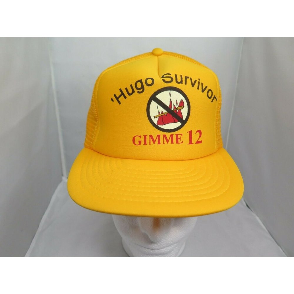 Vintage Hugo Survivor Gimme 12 Hurricane SC Yellow